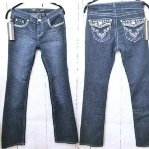 JZ Premium Denim Jeans Size 1 Pocket Bling BACK TO